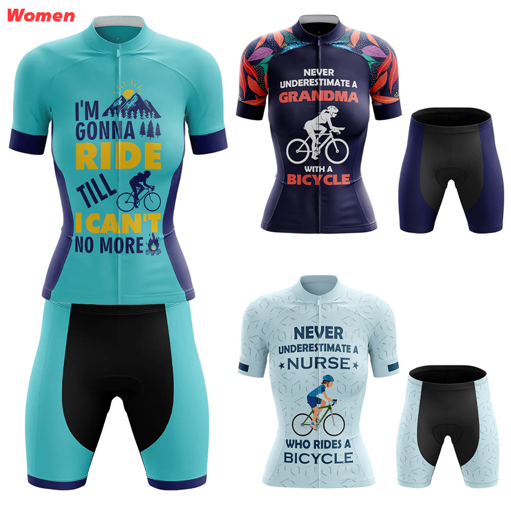 Mountain Biking Outfits Women - New Grandma Polyester Cycling Clothing Uniform