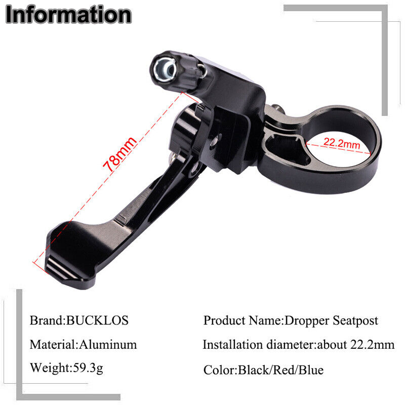 BUCKLOS Telescopic Seatpost Co - Dropper Post Remote recension och pris