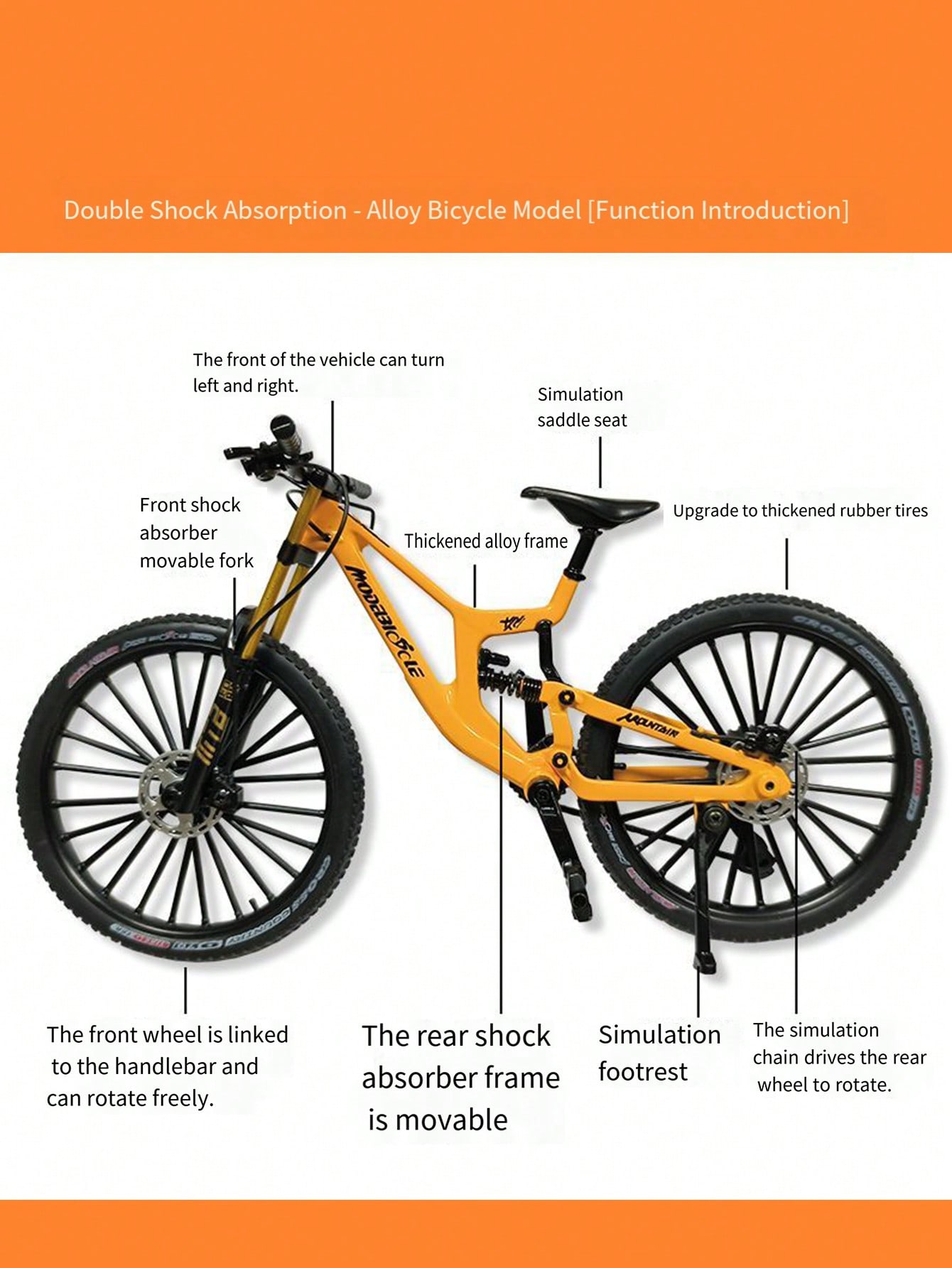 Upgraded dual shock absorber a - Mountain Biking Game recension och pris
