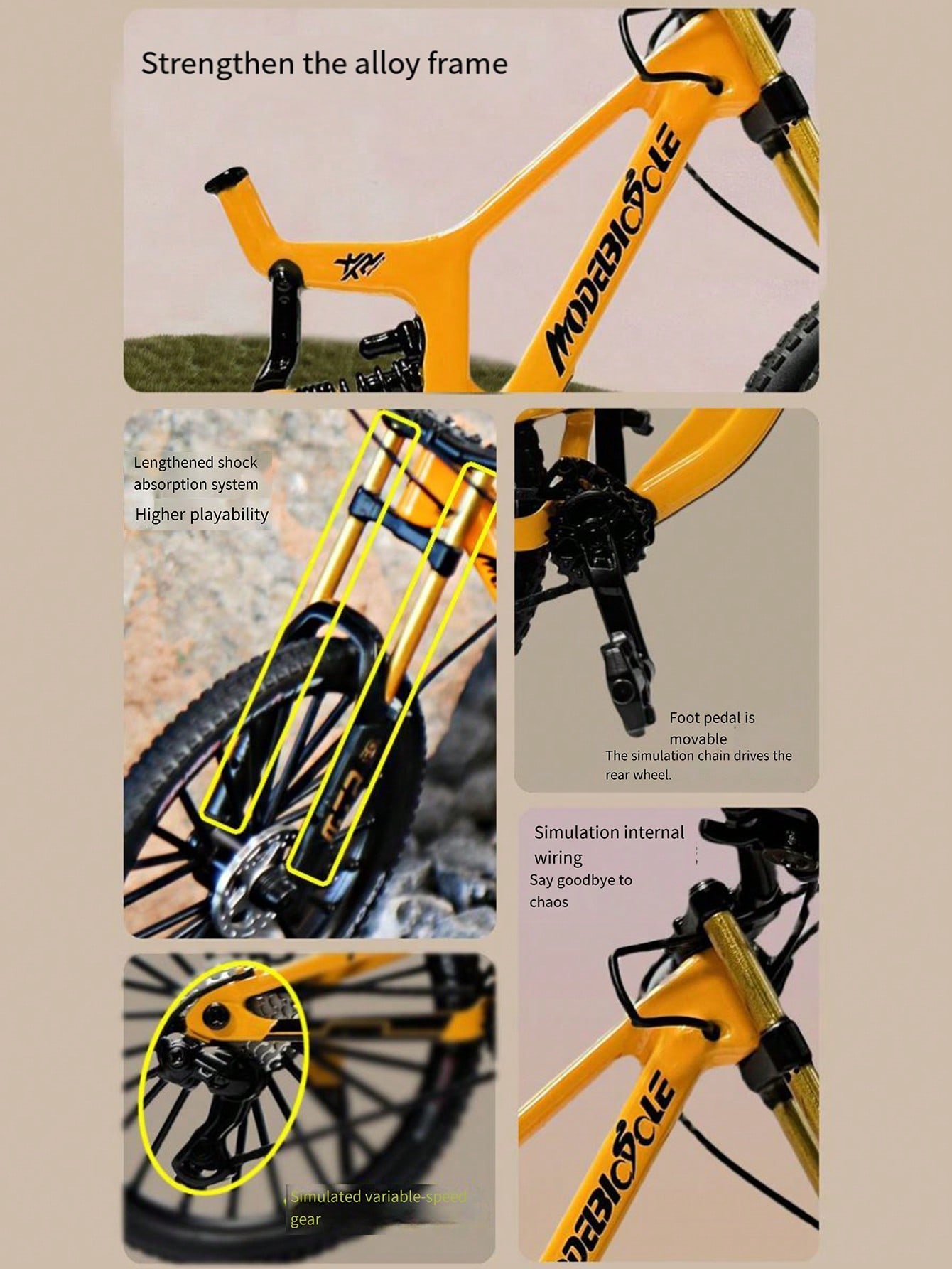 Upgraded dual shock absorber a - Mountain Biking Game recension och pris