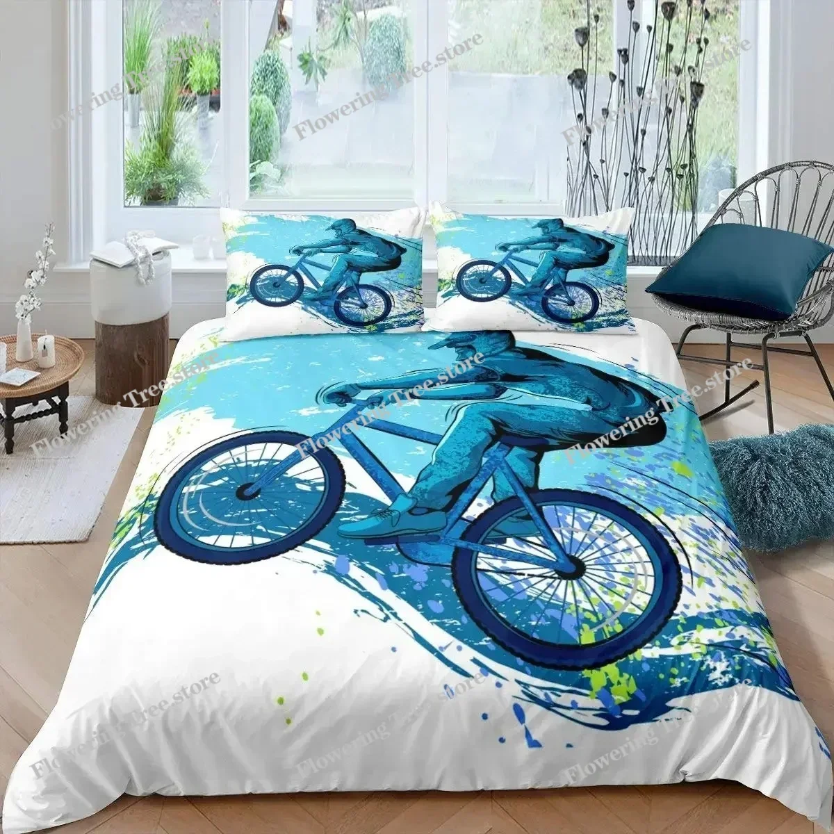 Bicycle Duvet Cover Set Microf - Mountain Biking Game recension och pris