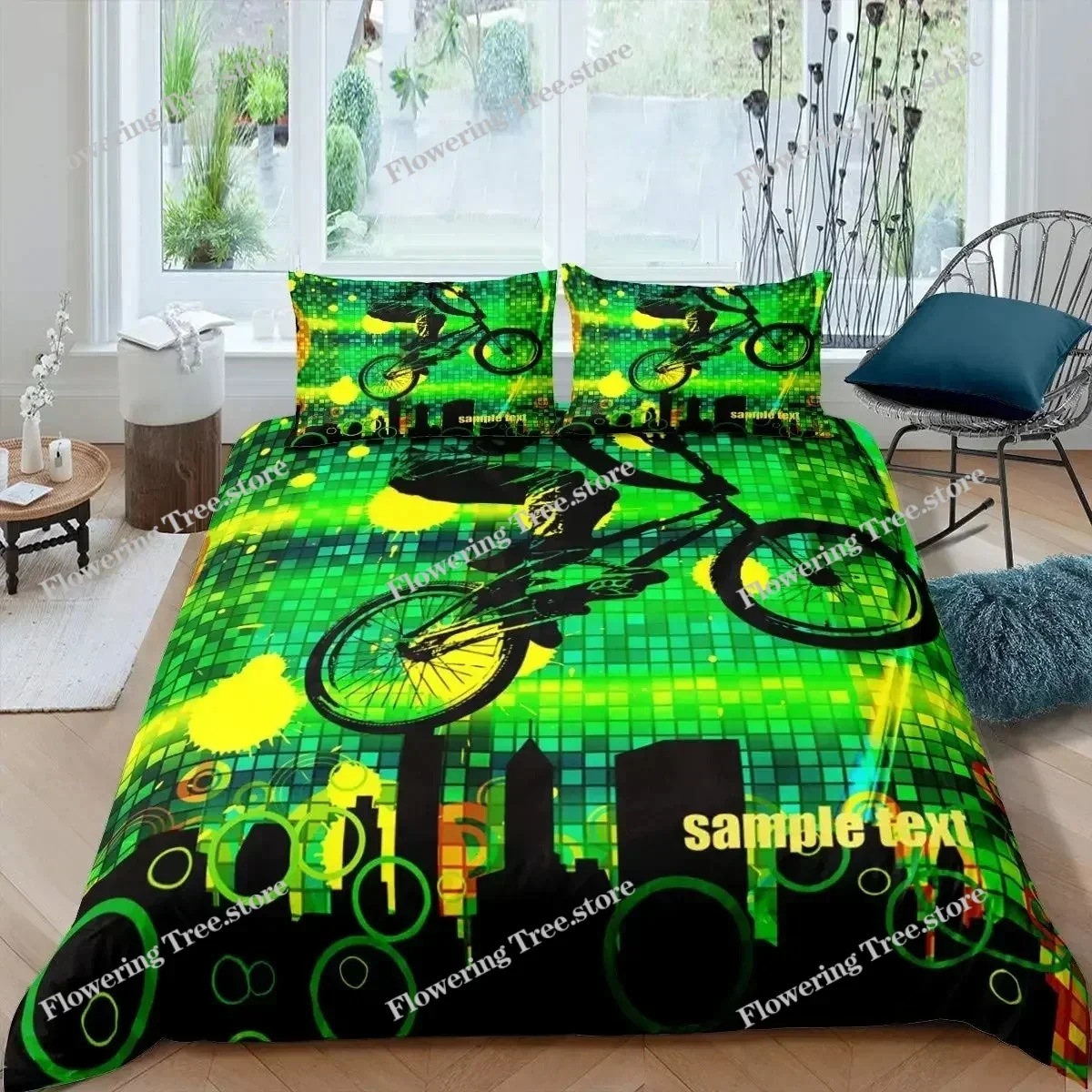 Bicycle Duvet Cover Set Microf - Mountain Biking Game recension och pris