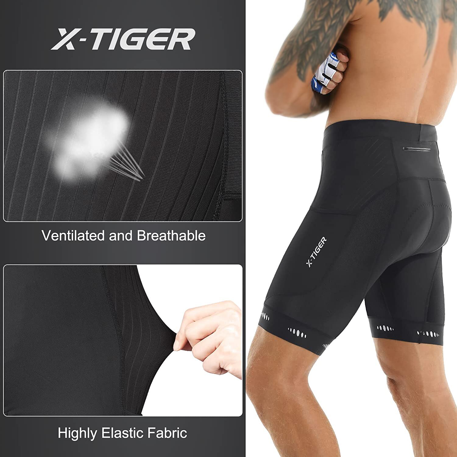 X-TIGER Men Cycling Shorts wit - Mountain Biking Body Armour recension och pris