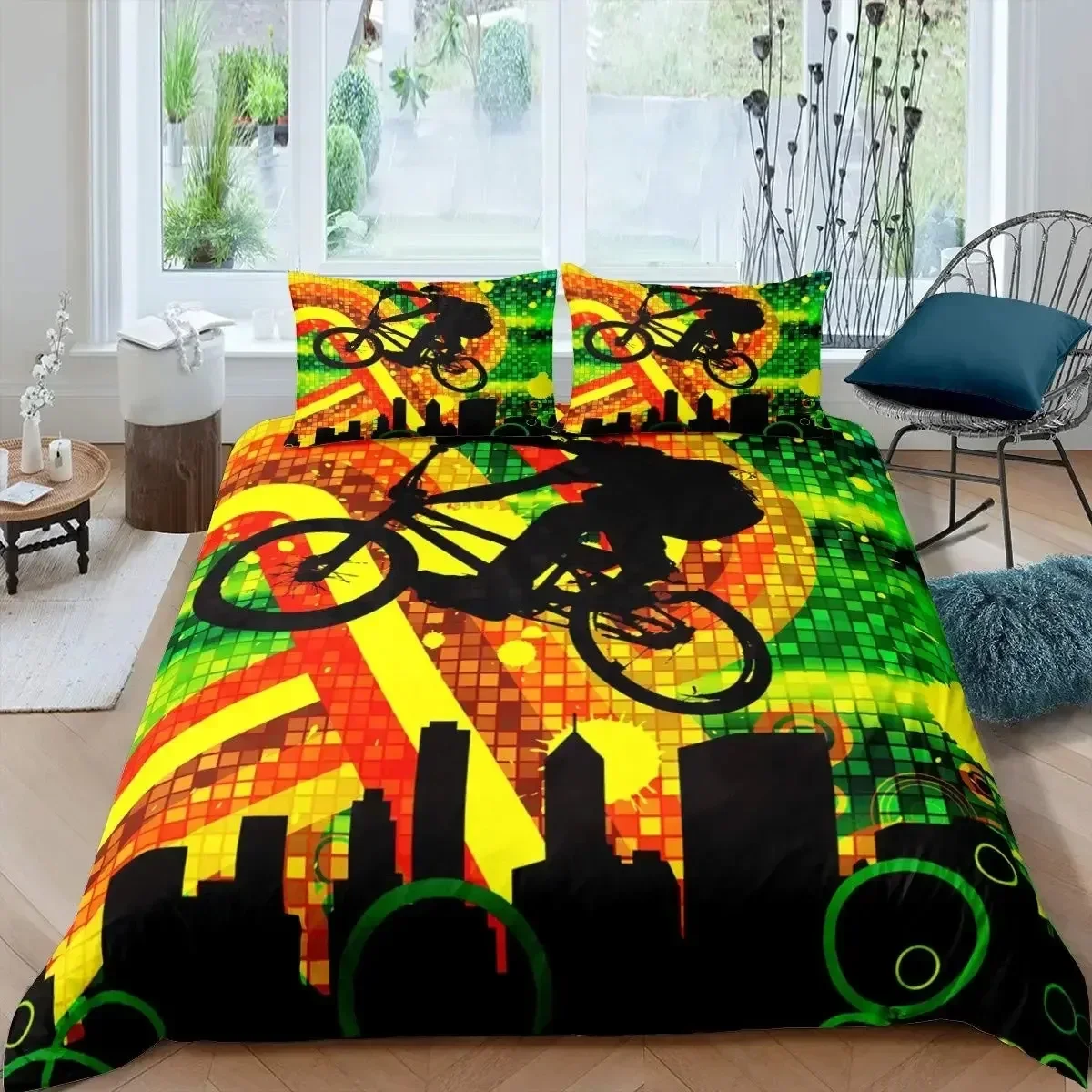 Bicycle Duvet Cover Set Microf - Mountain Biking Game recension och pris
